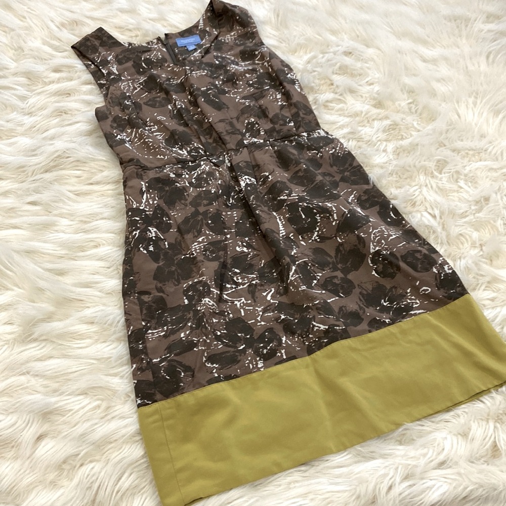 Simply Vera Wang Dress Basic Brown Pattern With U… - image 1